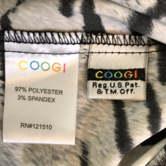 COOGI Woman’s Plus Animal Print Satin Woven Short Sleeve Dress Size 3X - Picture 12 of 14